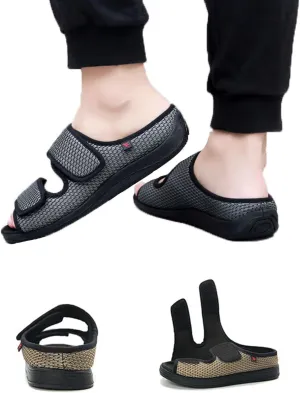 Men's Diabetic Shoes for Swollen Feet for Summer Freely Adjustable, Breathable, Cool, Soft Mesh Fabric Easy on and off