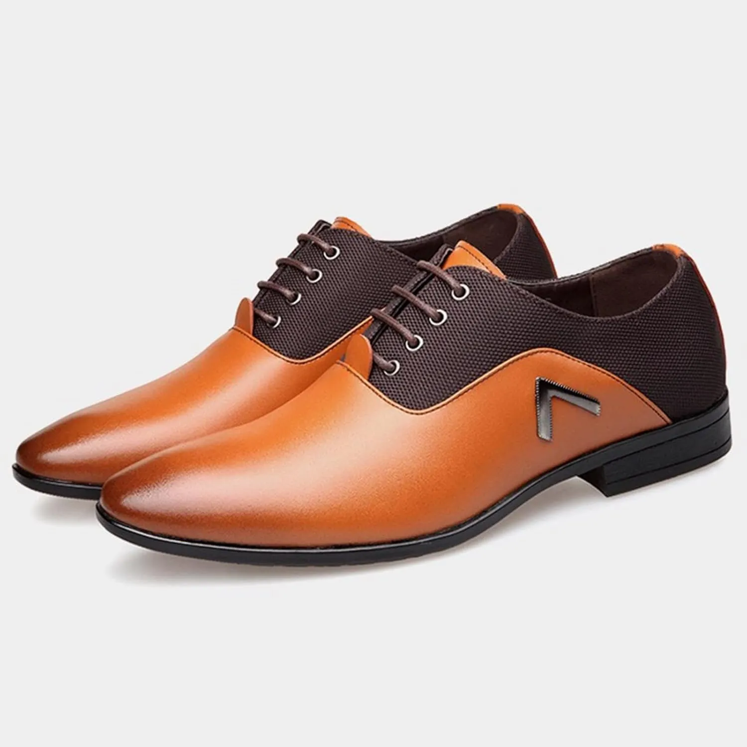 Mens Dress Shoes Fashion Lace-Up Pointed-Toe Formal Suit Shoes Classic Modern Business Wedding Oxford Shoes for Men