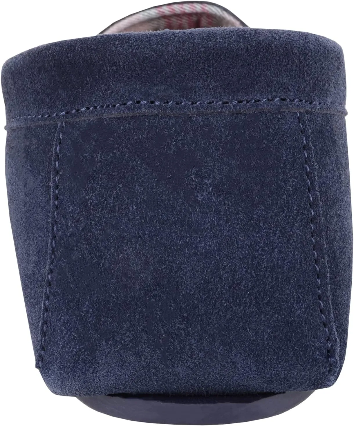 Mens Easy Slip On Suede Fabric Lined Winter Moccasin Slippers with Hard Sole