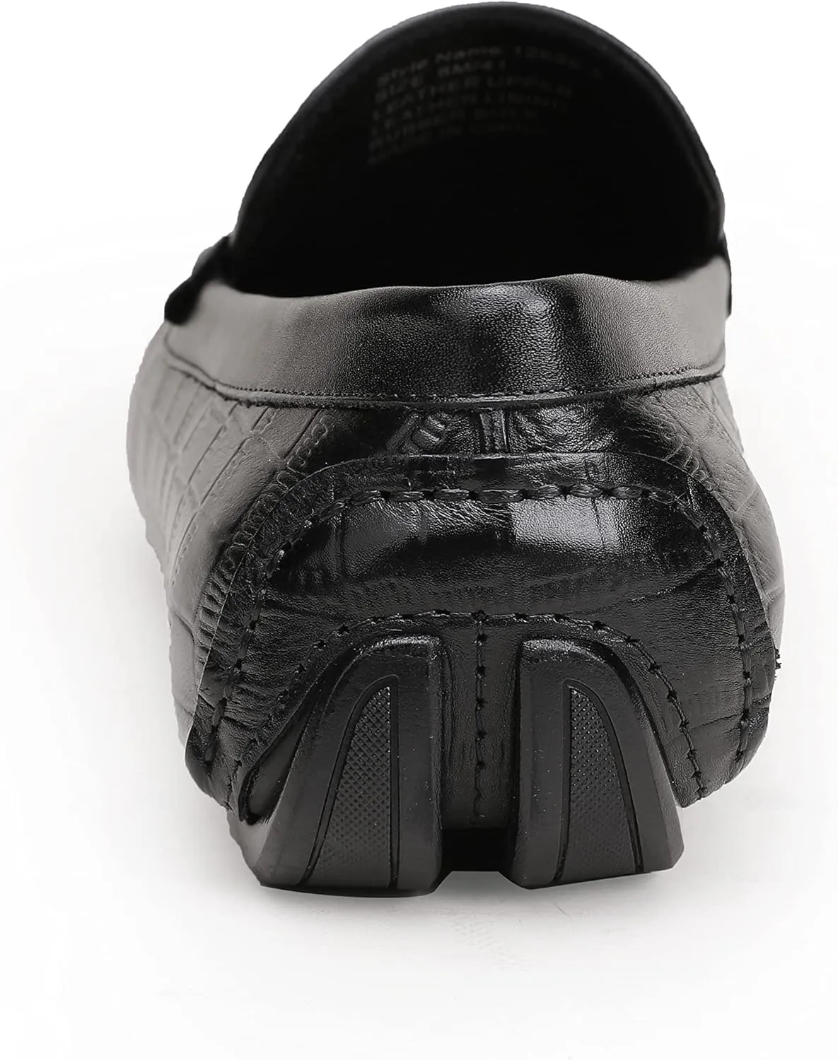 Men's Genuine Leather Loafers Crocodile Printed Slip On Soft Driving Dress Shoes