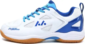 Men's Light 22 Lightweight Cushioning Pickleball Court Shoes (White/Blue, 7)