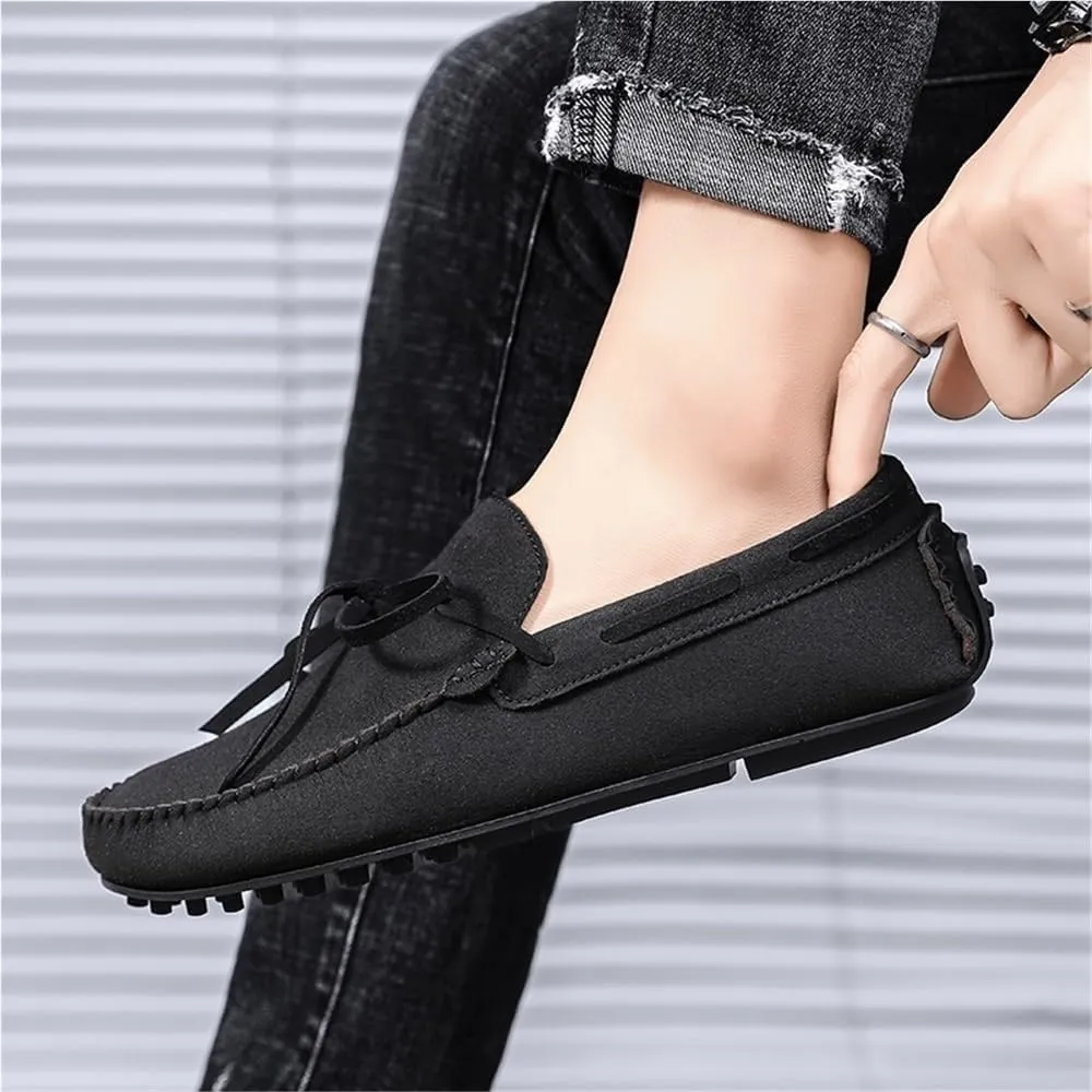Mens Loafers Driving Shoes Slip On Suede Moccasins Comfortable Flexible Lightweight Prom Party Casual Shoes Round Toe