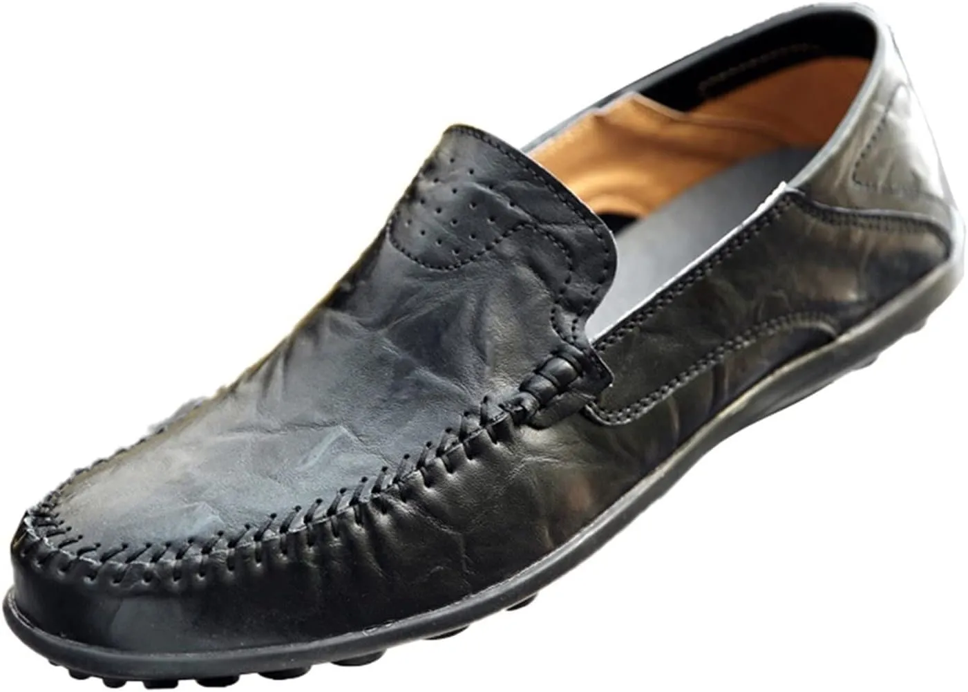 Men's Loafers Simple Moccasins Driving Shoes Leather Lightweight Comfortable Flexible Classic Slip-on