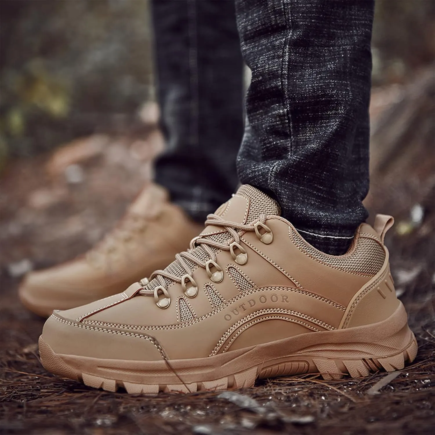 Men's Low Rise Hiking Shoes, Lightweight Breathable Outdoor Travelling Camping Climbing Walking Shoes Trail Running Shoes