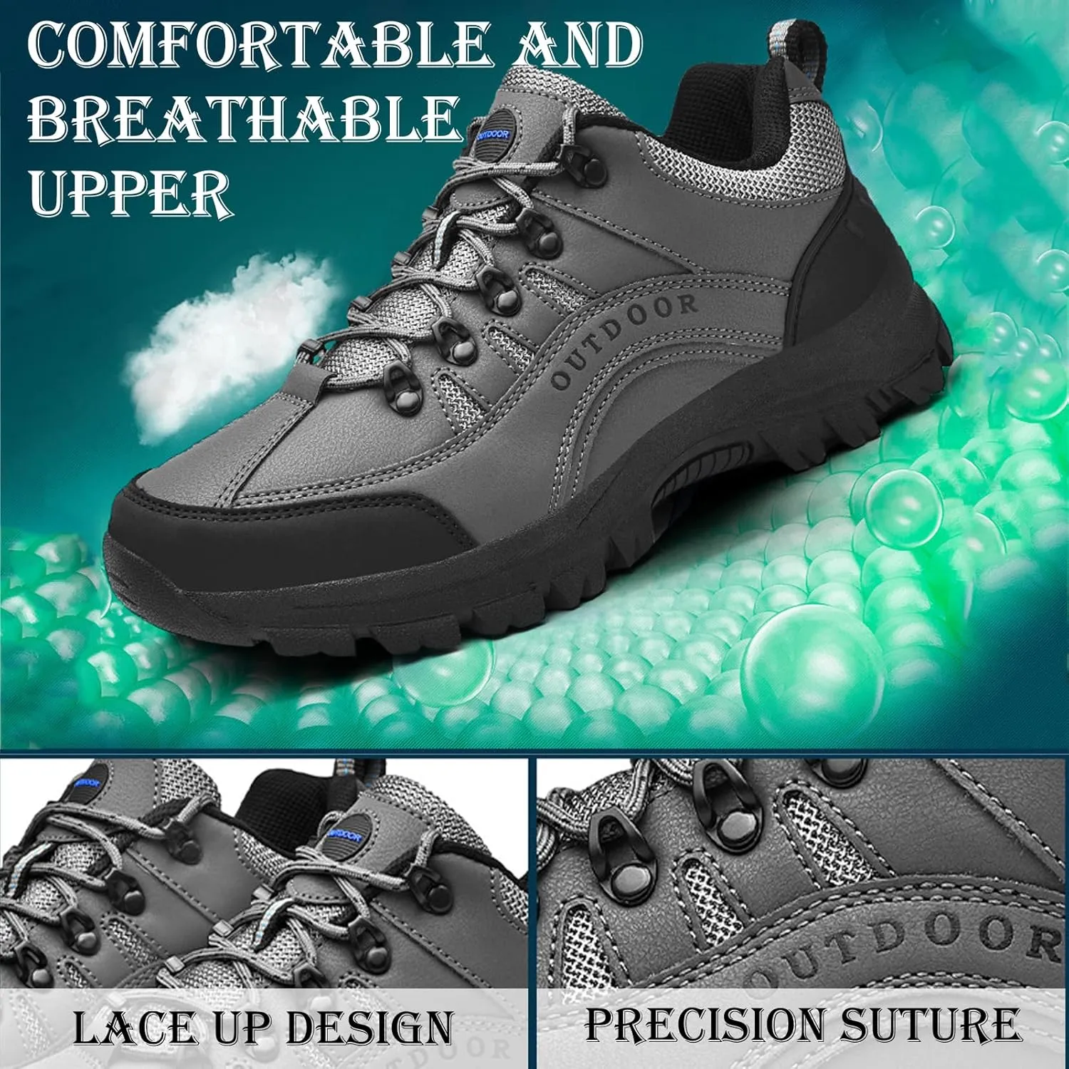 Men's Low Rise Hiking Shoes, Lightweight Breathable Outdoor Travelling Camping Climbing Walking Shoes Trail Running Shoes