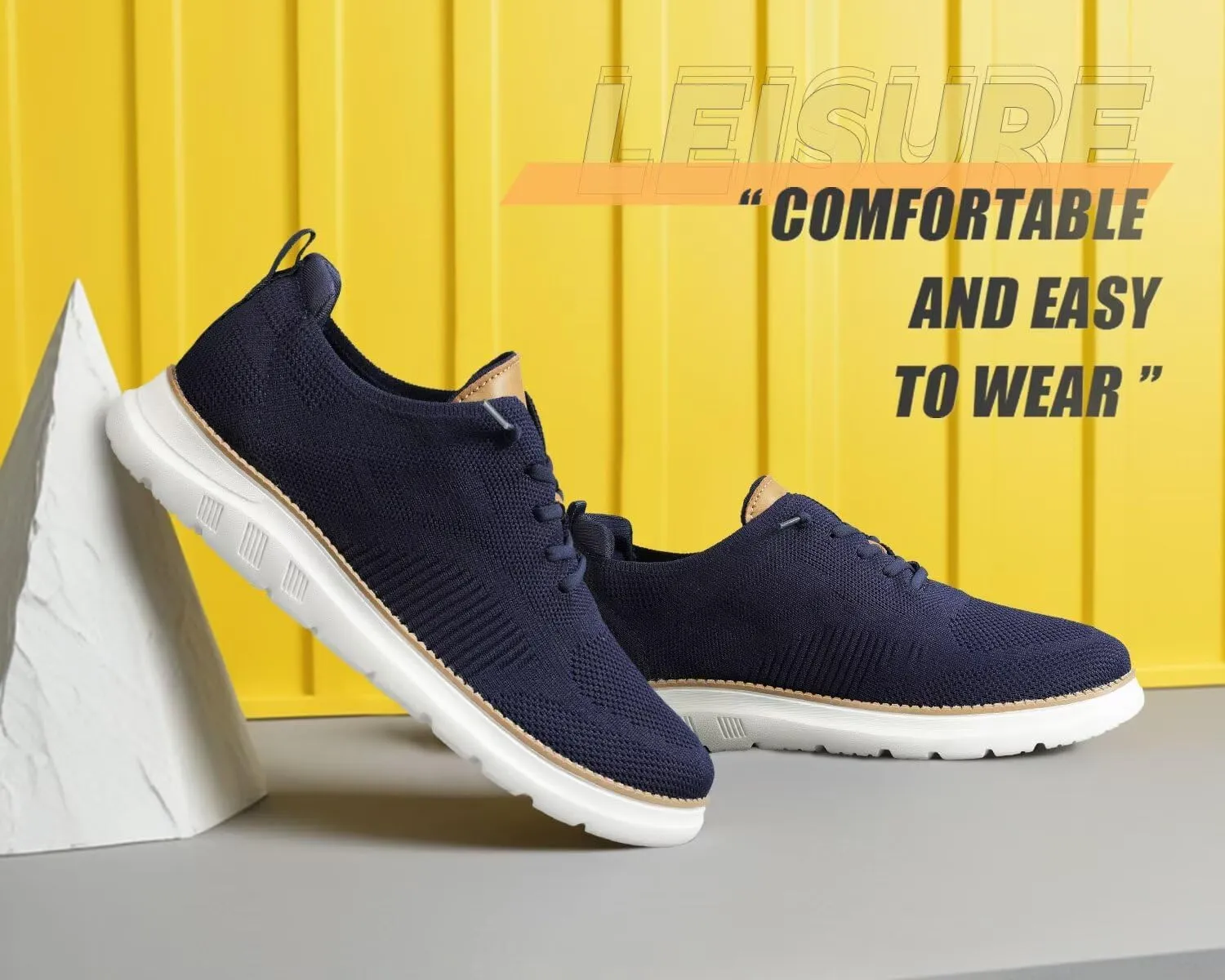 Mens Oxfords Casual Fashion Slip on Shoes Dress Business Sneakers Mesh Work Comfortable Lightweight Soft Sole