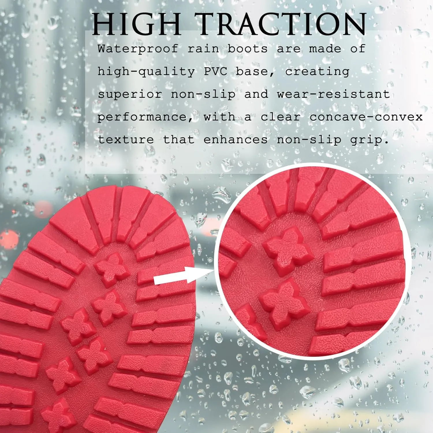Mens Rain Boots Ankle Rubber Rain Boot Mens Waterproof Ankle Water Boots for Men Waterproof Garden Boots