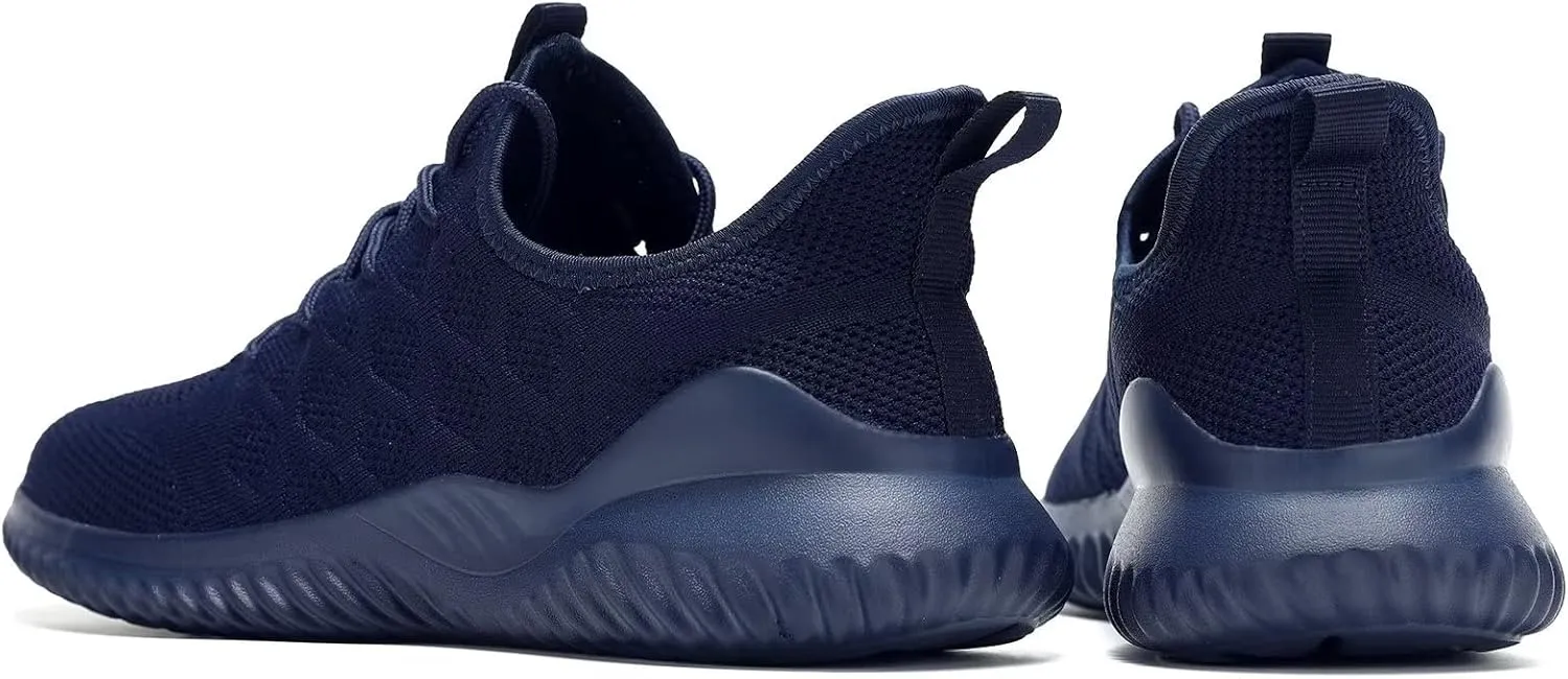Mens Running Shoes Slip-on Walking Tennis Sneakers Lightweight Breathable Casual Soft Sole Mesh Workout Sports Shoes