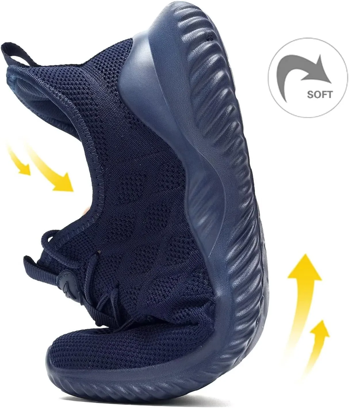 Mens Running Shoes Slip-on Walking Tennis Sneakers Lightweight Breathable Casual Soft Sole Mesh Workout Sports Shoes