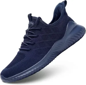 Mens Running Shoes Slip-on Walking Tennis Sneakers Lightweight Breathable Casual Soft Sole Mesh Workout Sports Shoes