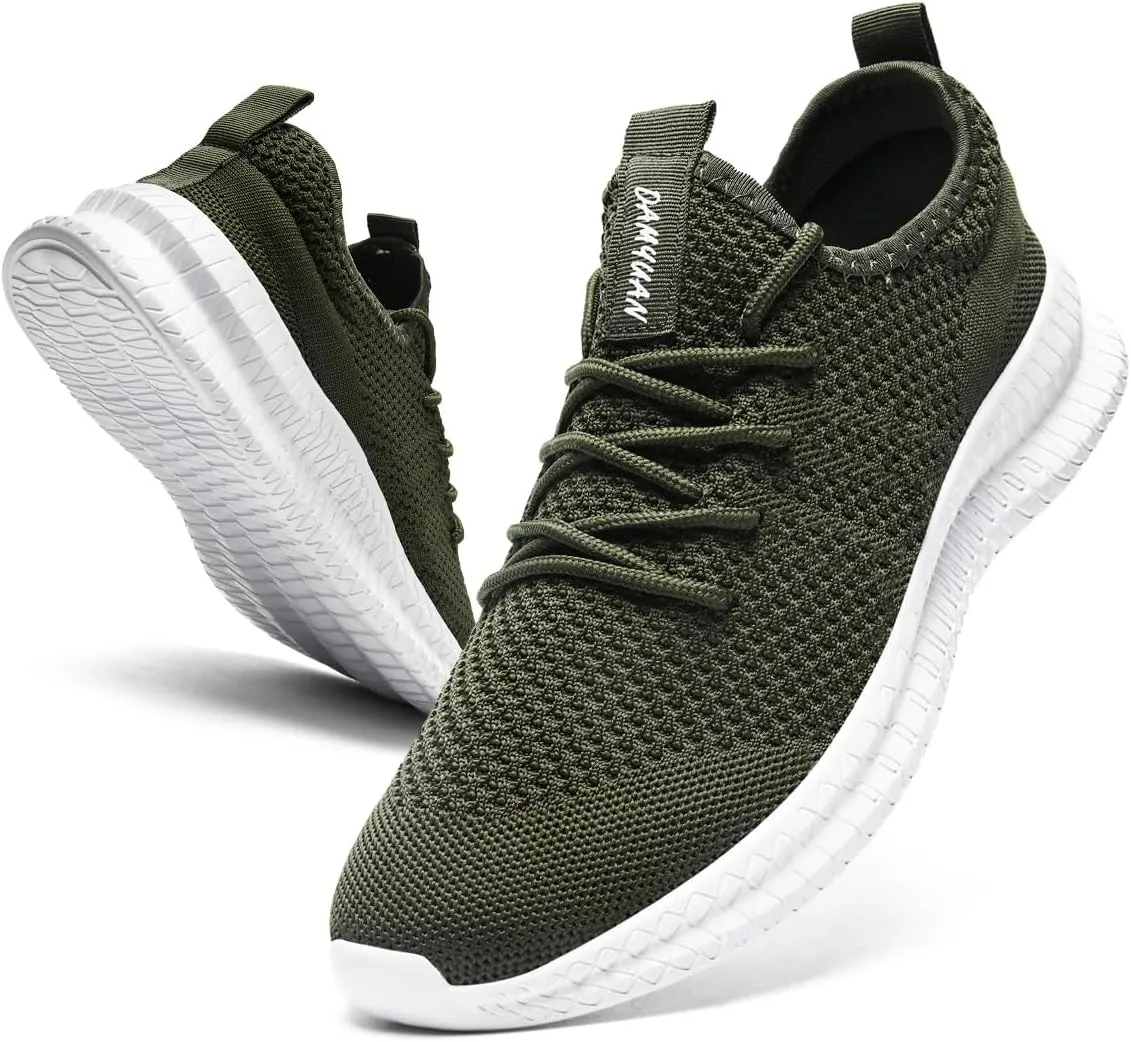 Men's Shoes Running Walking Sneakers Casual Tennis Slip on Shoes Lightweight Breathable Fashion Comfortable Workout Athletic for Shoes Gym Sport