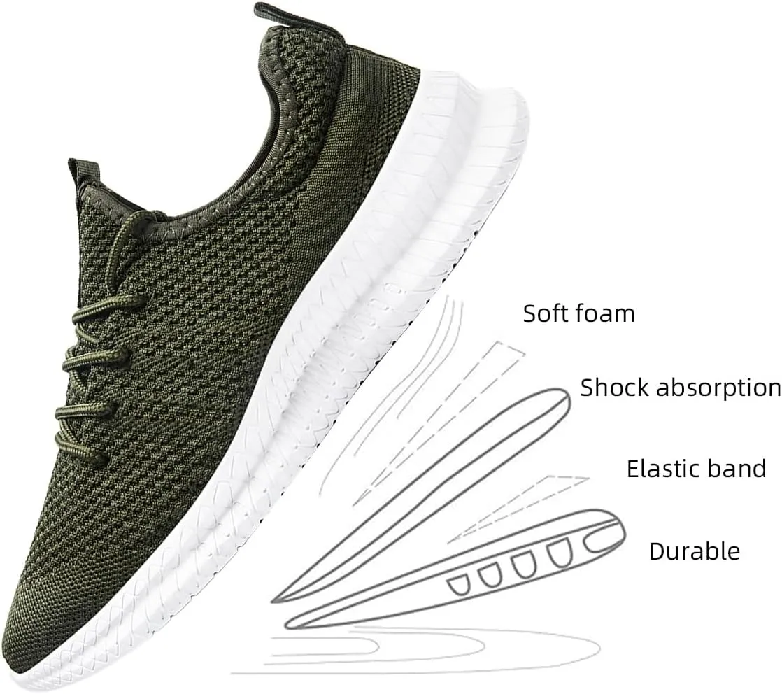 Men's Shoes Running Walking Sneakers Casual Tennis Slip on Shoes Lightweight Breathable Fashion Comfortable Workout Athletic for Shoes Gym Sport