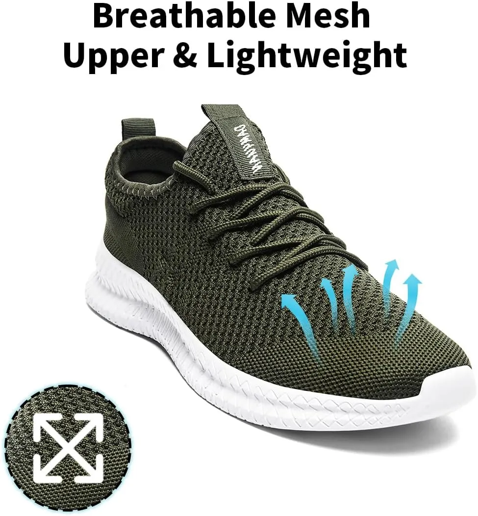 Men's Shoes Running Walking Sneakers Casual Tennis Slip on Shoes Lightweight Breathable Fashion Comfortable Workout Athletic for Shoes Gym Sport