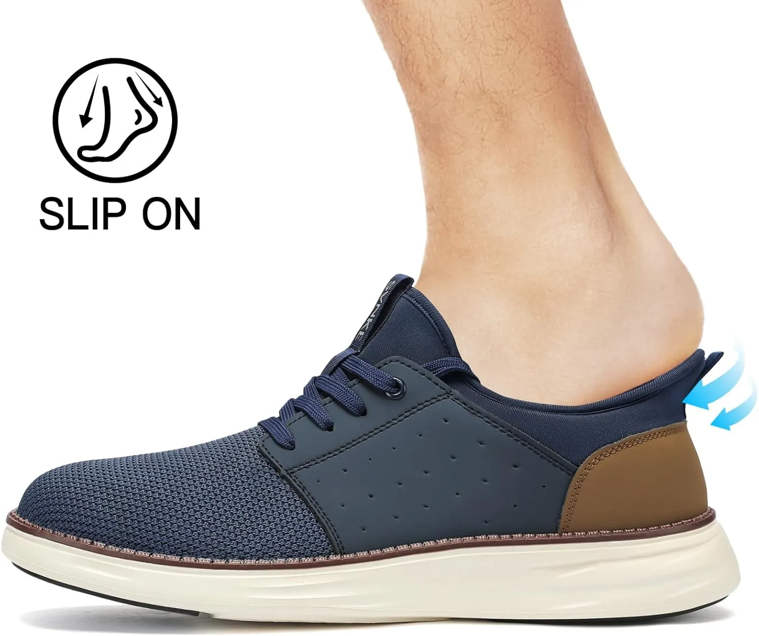 Men's Slip On Casual Fashion Shoes Easy in Dress Sneakers Comfortable Lightweight Walking Shoe