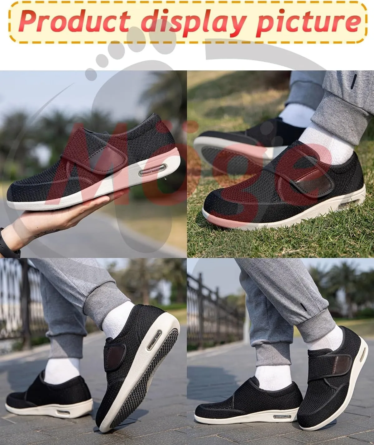 Men's Slip-On Loafers for Swollen Feet | Lightweight Canvas Walking Shoes with Memory Foam | Comfortable Casual Driving Slippers