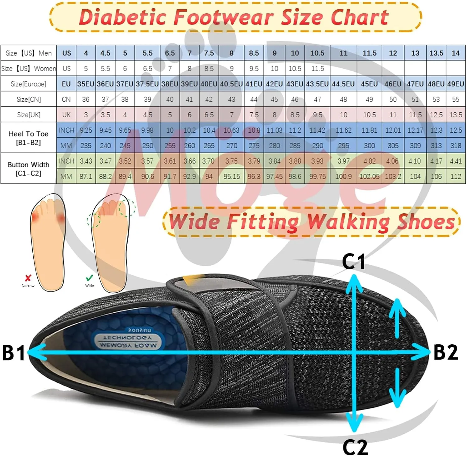 Men's Slip-On Loafers for Swollen Feet | Lightweight Canvas Walking Shoes with Memory Foam | Comfortable Casual Driving Slippers