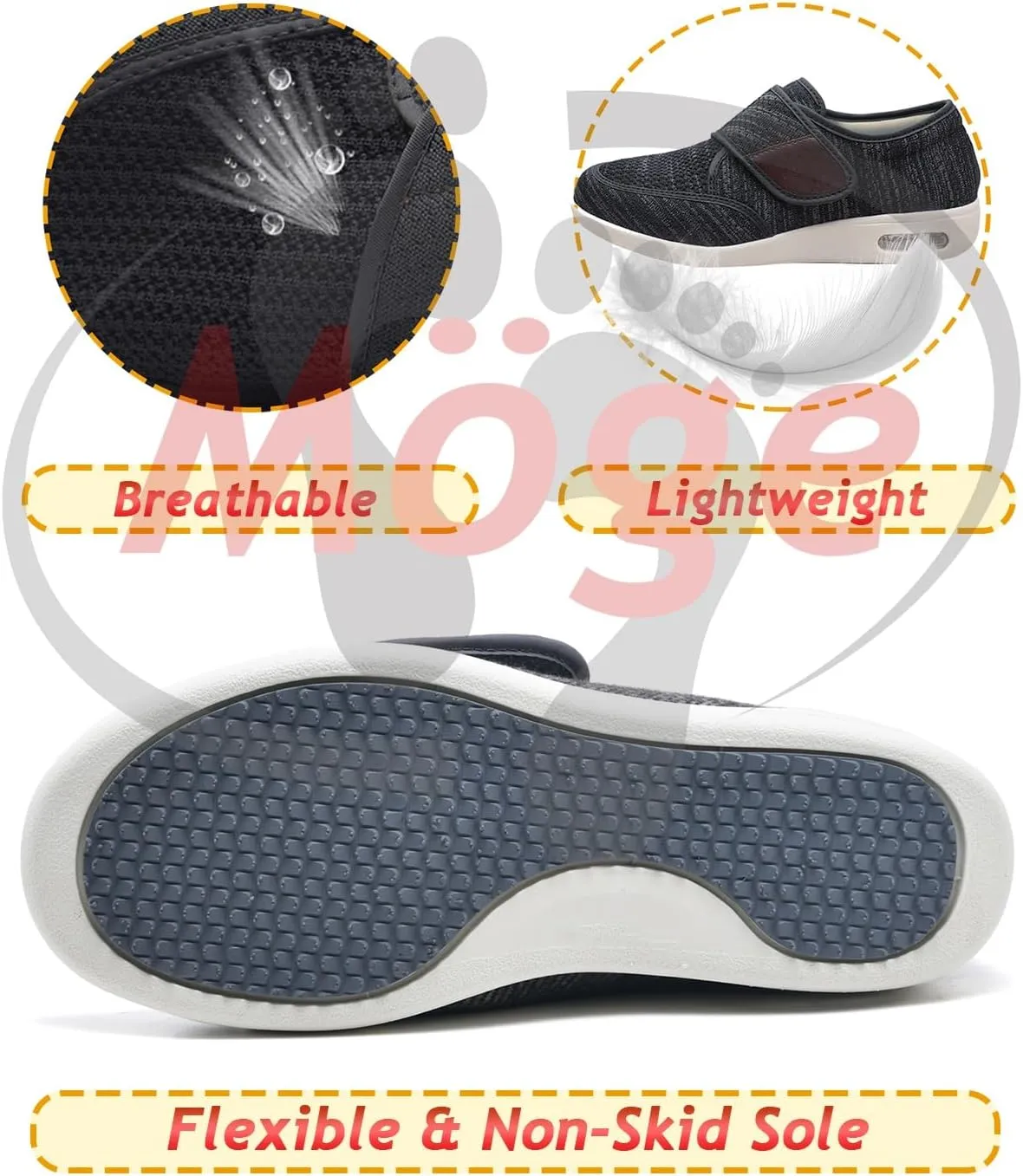 Men's Slip-On Loafers for Swollen Feet | Lightweight Canvas Walking Shoes with Memory Foam | Comfortable Casual Driving Slippers