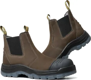 Men's Slip on Soft/Composite Toe Slip Resistant Waterproof Puncture-proof Work Boots