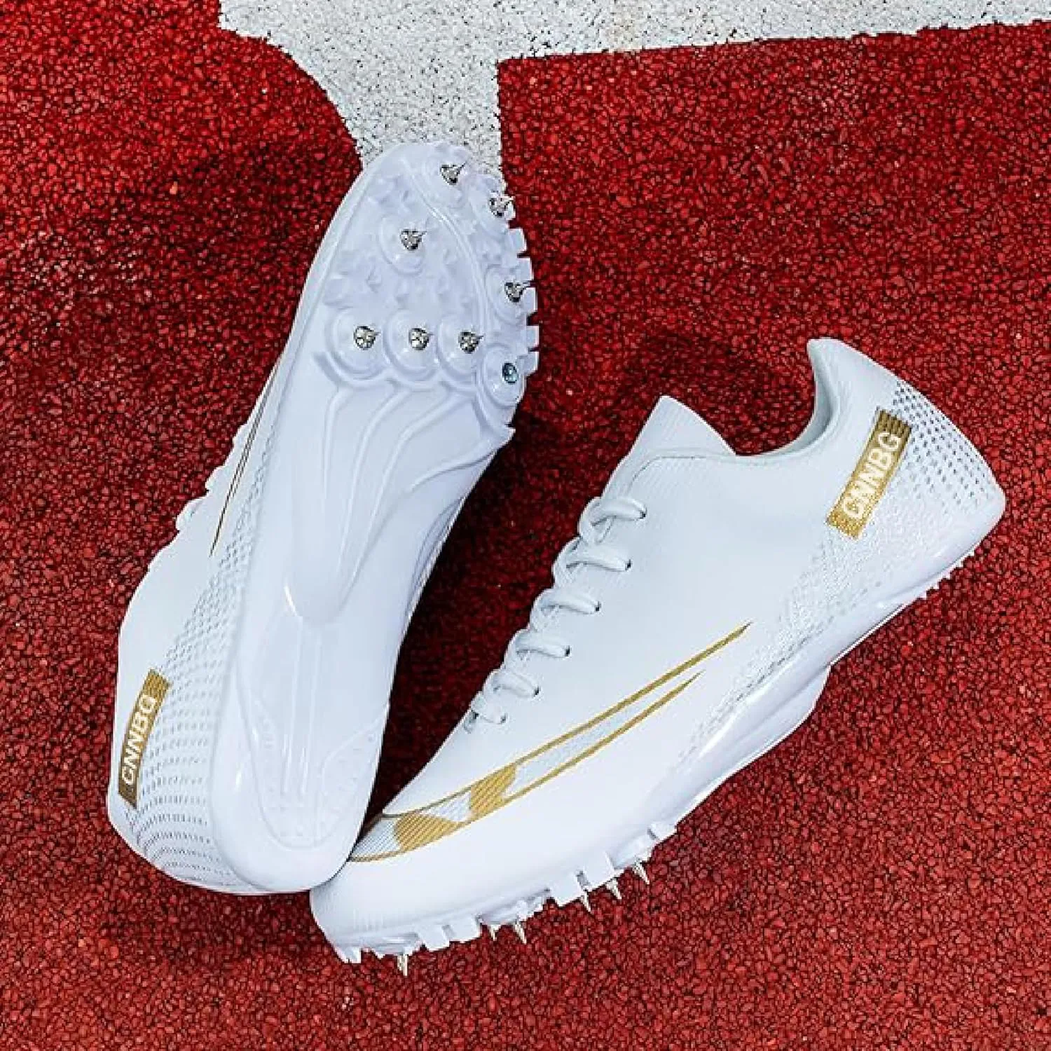 Men's Track Spikes Shoes Lightweight Professional Running Racing Jumping Sprint Shoe