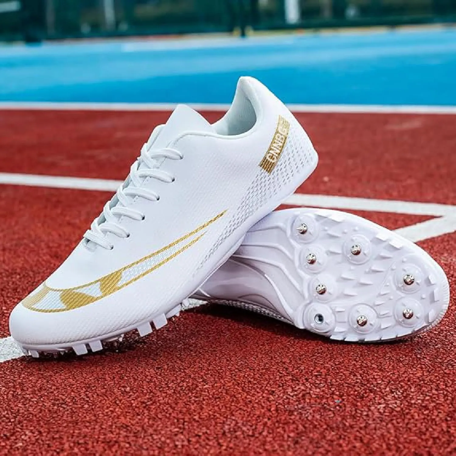 Men's Track Spikes Shoes Lightweight Professional Running Racing Jumping Sprint Shoe