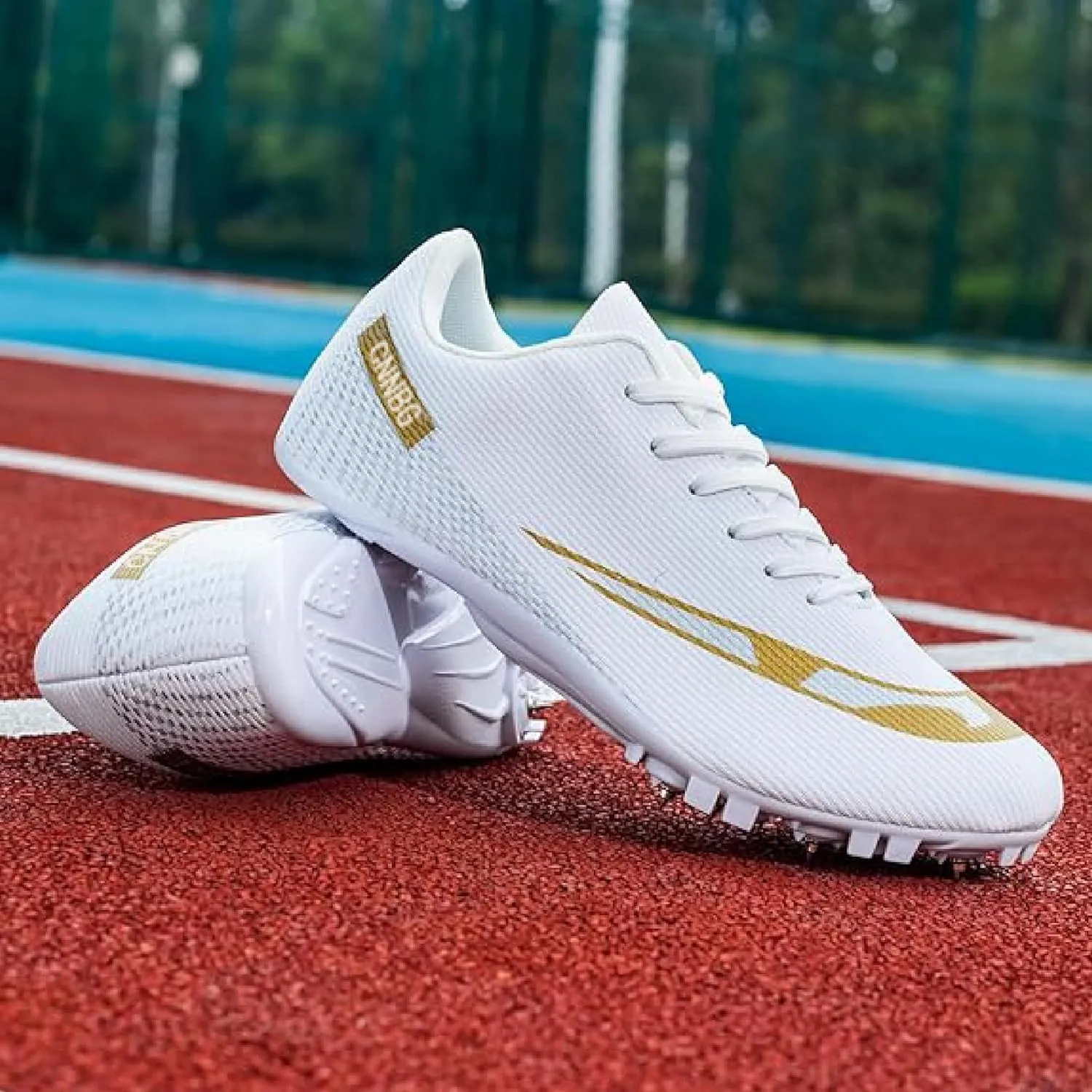 Men's Track Spikes Shoes Lightweight Professional Running Racing Jumping Sprint Shoe