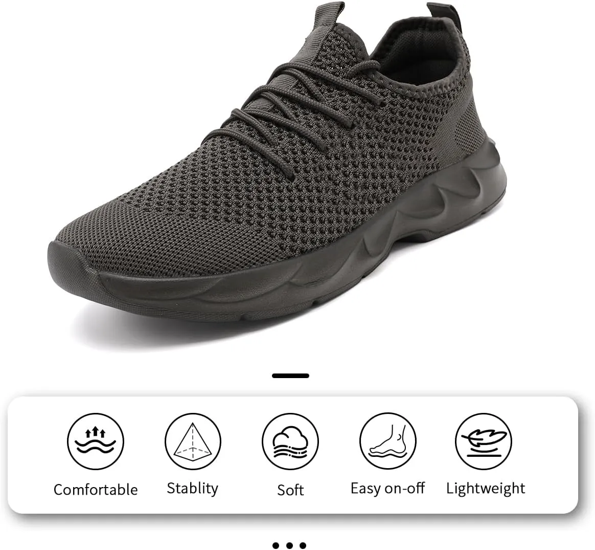 Mens Walking Shoes Slip On Tennis Non Slip Sneakers Outdoor Running Sports Trainers Breathable Tennis Casual Shoes
