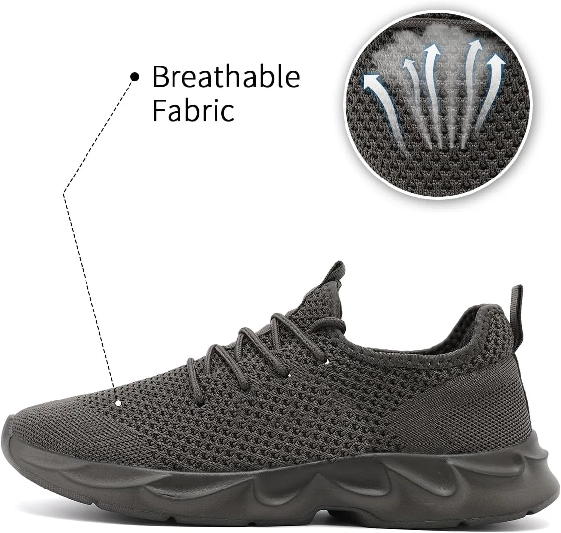 Mens Walking Shoes Slip On Tennis Non Slip Sneakers Outdoor Running Sports Trainers Breathable Tennis Casual Shoes