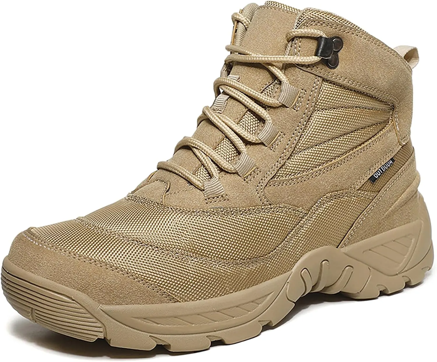 Men's Warm Snow Boots Non-Slip Outdoor Trekking Shoes Ankle High Waterproof Hiking Boots Backpacking Trails Shoes