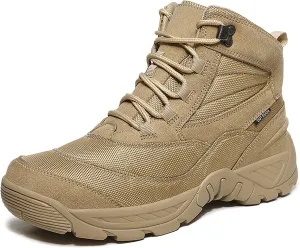 Men's Warm Snow Boots Non-Slip Outdoor Trekking Shoes Ankle High Waterproof Hiking Boots Backpacking Trails Shoes