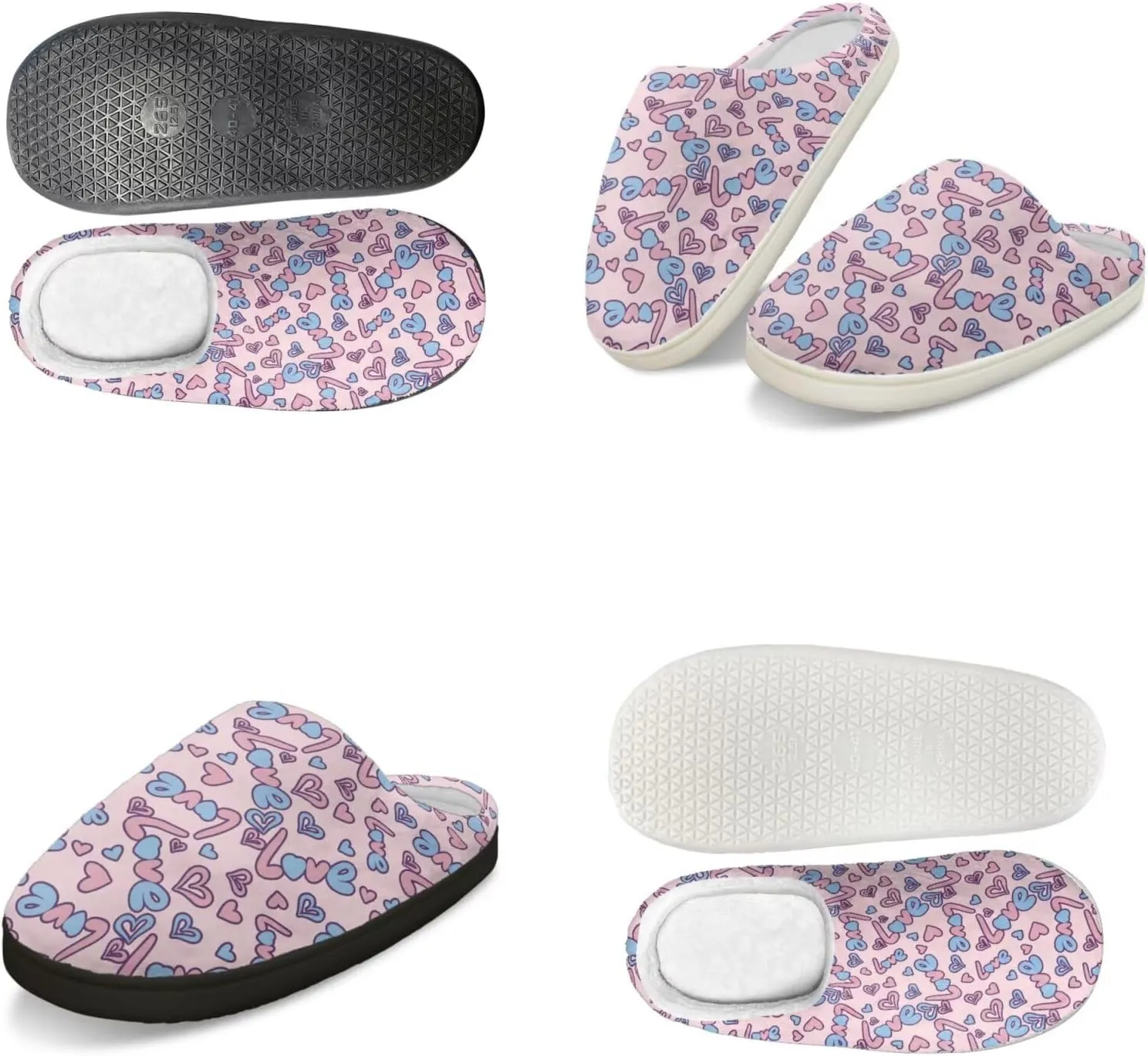 Men's Women's Non-slip Slippers, Flannel Warm Soft Cozy Slippers, House Bedroom Indoor/Outdoor Warm Shoes, Size 2-12