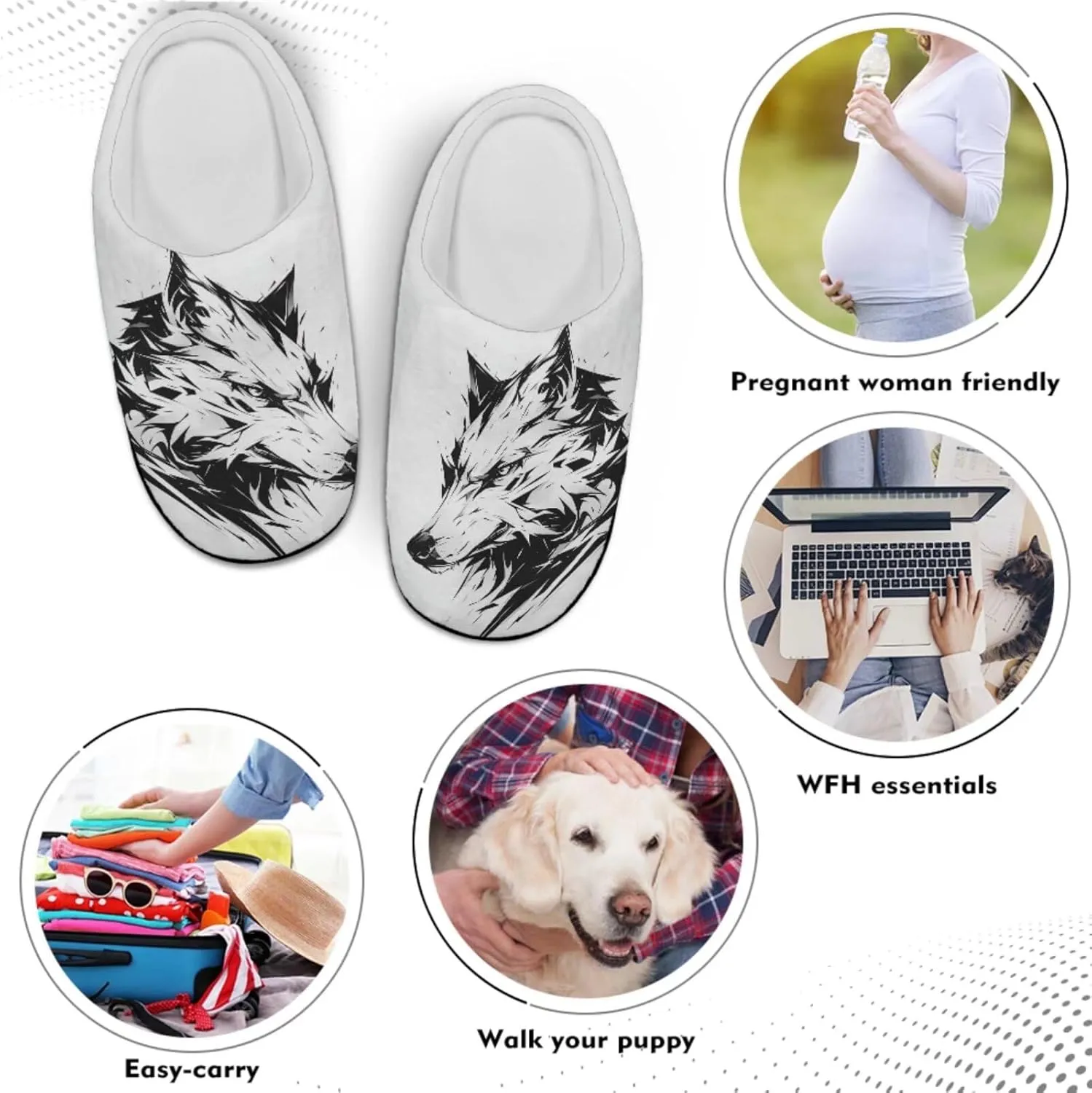 Men's Women's Non-slip Slippers, Flannel Warm Soft Cozy Slippers, House Bedroom Indoor/Outdoor Warm Shoes, Size 2-12