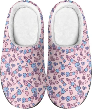 Men's Women's Non-slip Slippers, Flannel Warm Soft Cozy Slippers, House Bedroom Indoor/Outdoor Warm Shoes, Size 2-12