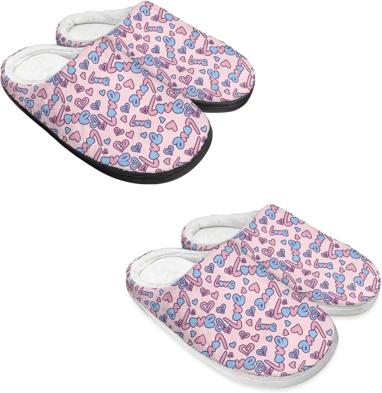 Men's Women's Non-slip Slippers, Flannel Warm Soft Cozy Slippers, House Bedroom Indoor/Outdoor Warm Shoes, Size 2-12