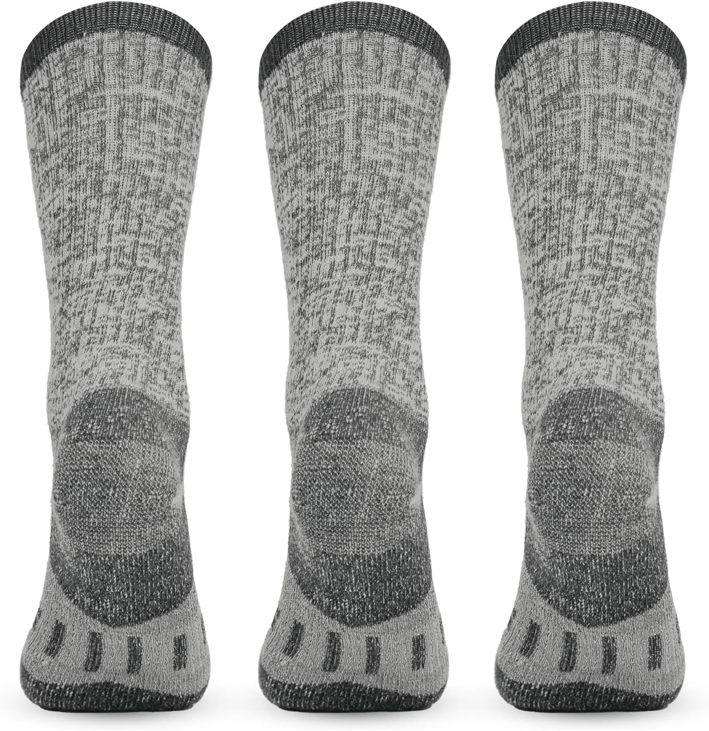 MERIWOOL Merino Wool Lightweight Hiking Socks, 3 Pairs Cushioned & Odor Resistant Outdoor Crew Socks for Men and Women