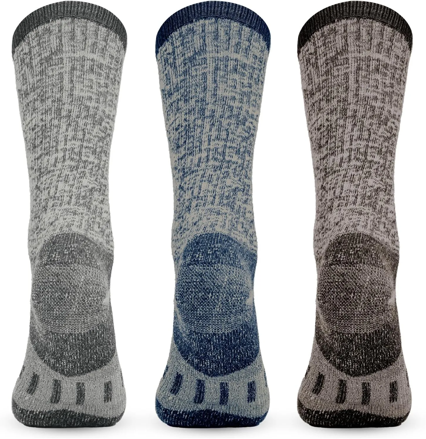 MERIWOOL Merino Wool Lightweight Hiking Socks, 3 Pairs Cushioned & Odor Resistant Outdoor Crew Socks for Men and Women