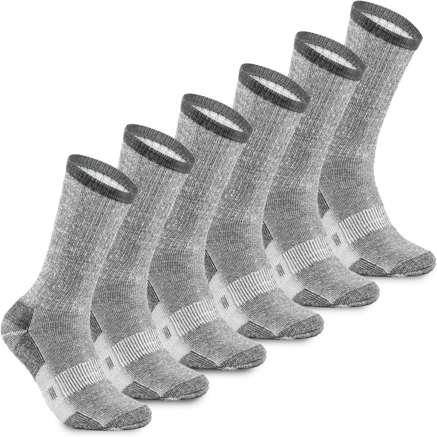 MERIWOOL Merino Wool Lightweight Hiking Socks, 3 Pairs Cushioned & Odor Resistant Outdoor Crew Socks for Men and Women