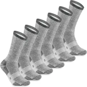 MERIWOOL Merino Wool Lightweight Hiking Socks, 3 Pairs Cushioned & Odor Resistant Outdoor Crew Socks for Men and Women