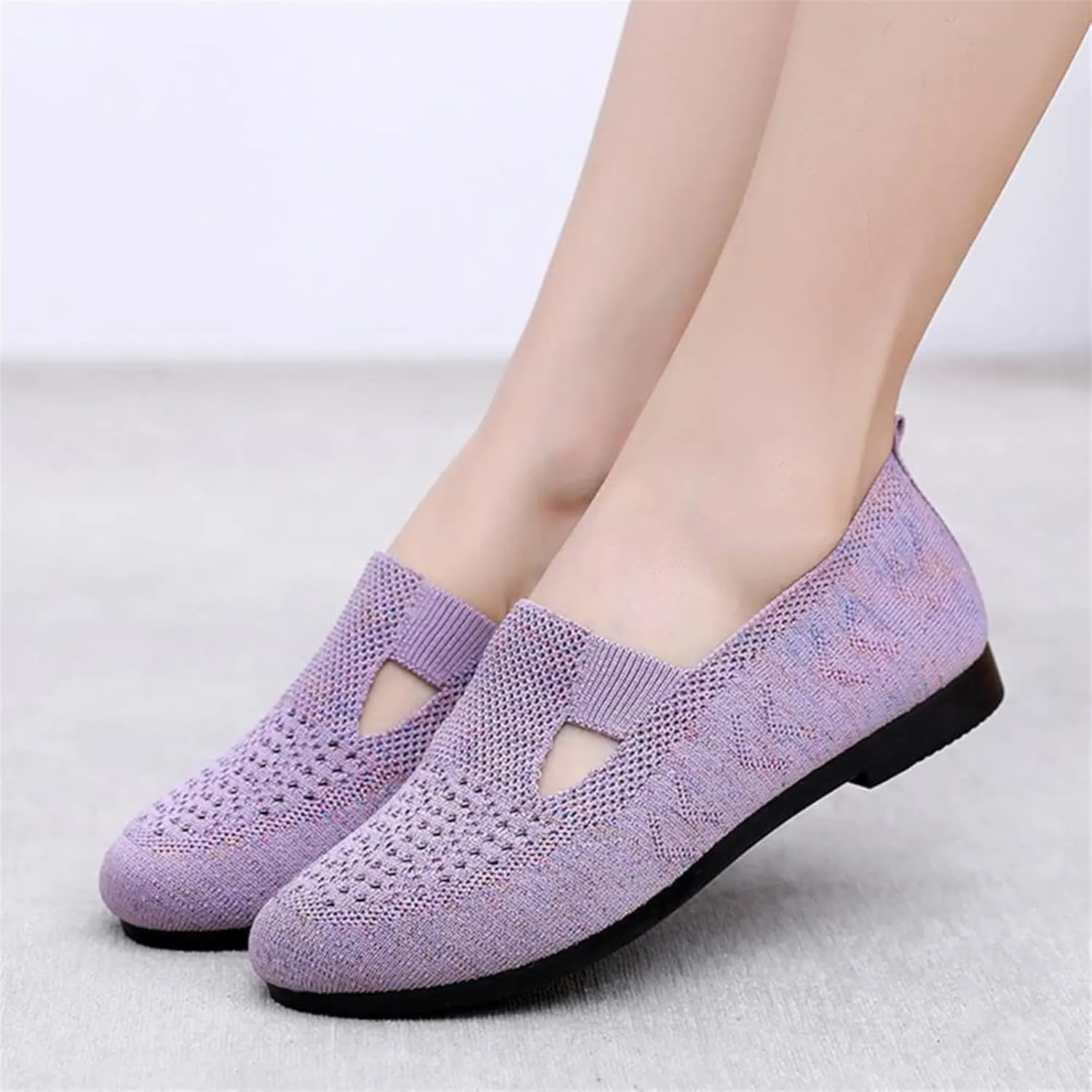 Mesh Breathable Slip-On Loafers for Women Soft Sole Non-Slip Orthotic Flat Trainers