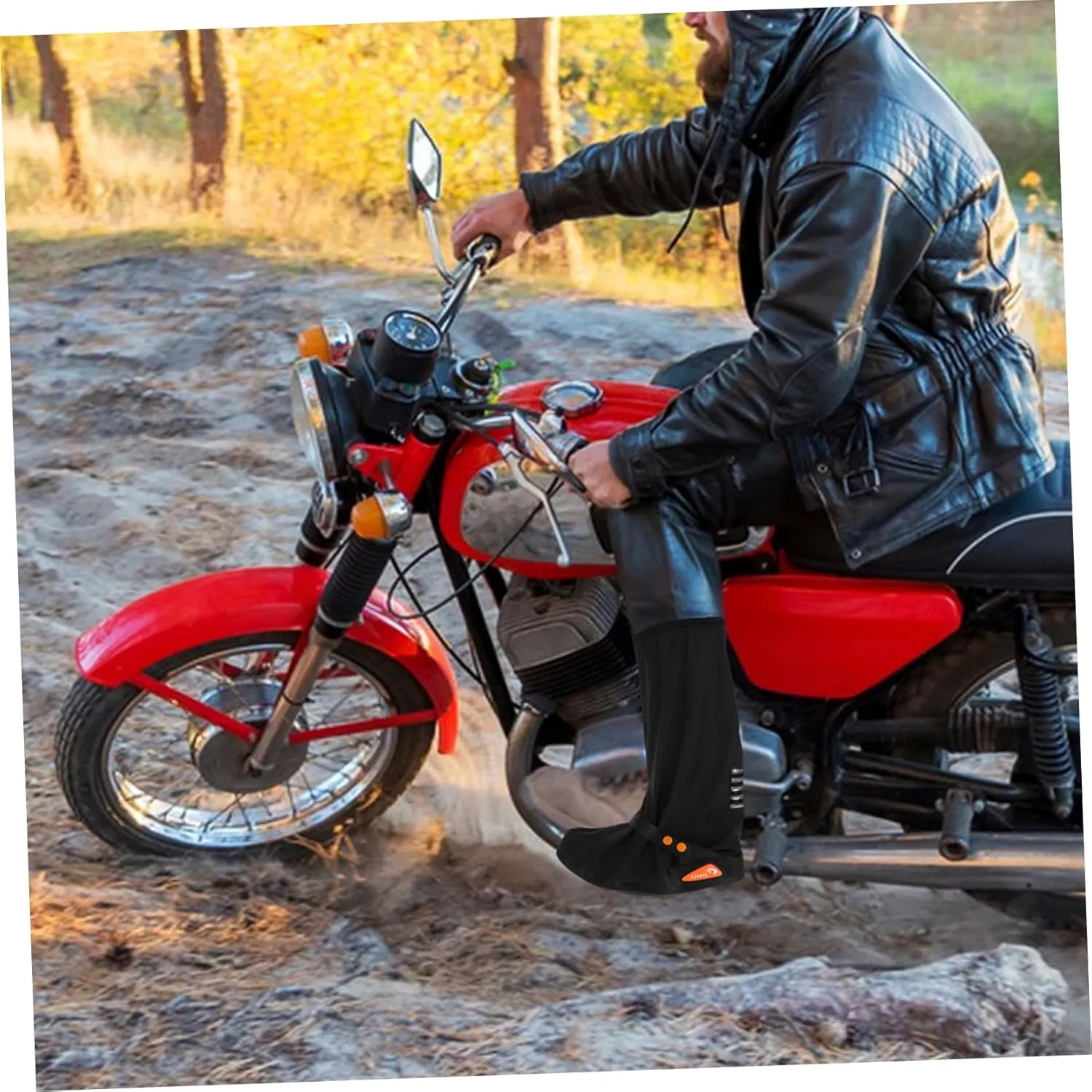 Mikikit Rainproof Shoe Cover Motorcycle Shoes Cover Snow Ski Shoe Covers Rain Protection for Shoes Shoe Rain