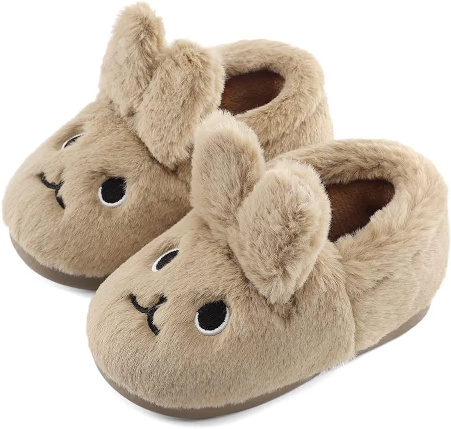 MK MATT KEELY Toddler Girls Bunny Slippers Winter Warm Shoes Rabbit House Soft Slippers