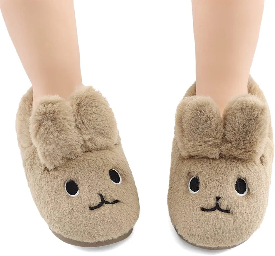 MK MATT KEELY Toddler Girls Bunny Slippers Winter Warm Shoes Rabbit House Soft Slippers