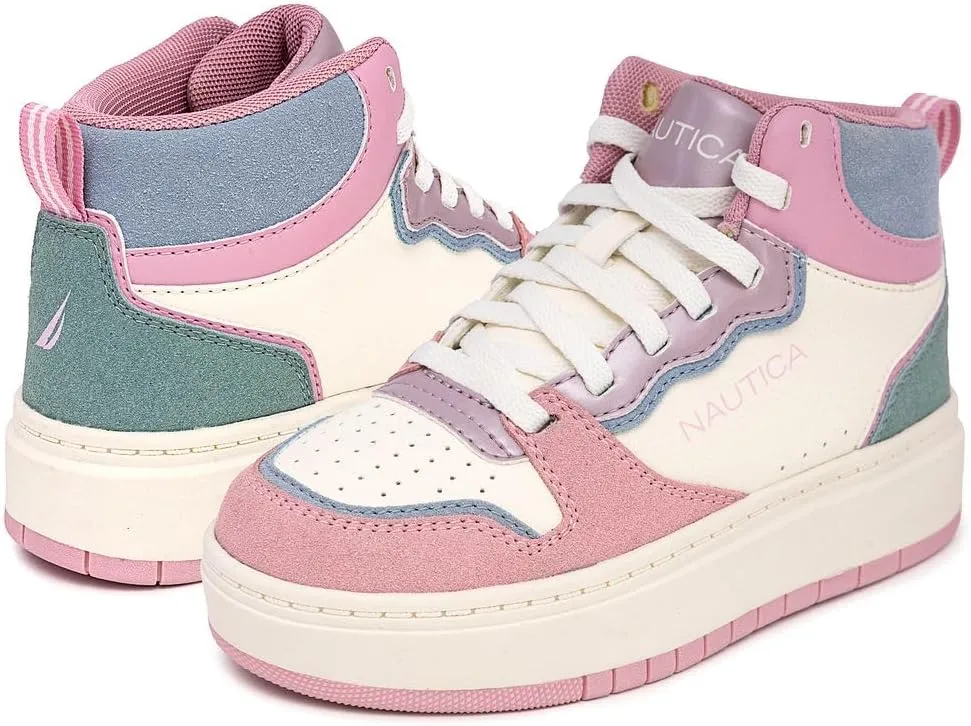 Nautica Kids Sneaker: Lace-Up Fashion Shoe with Boot-Like High Top Design for Boys and Girls (Big Kid/Little Kid Sizes) - Horizon