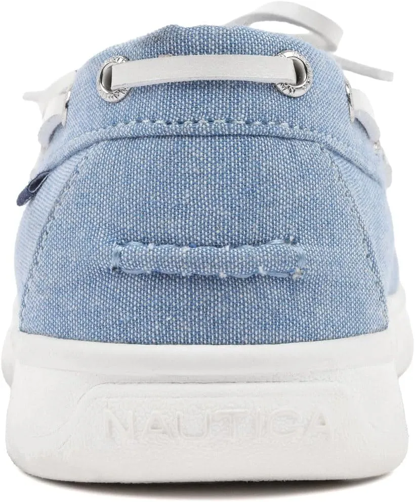 Nautica Women's Casual Boat Shoes, Moc-Toe Loafers with Cushioned Insole, Deck Fashion Sneaker