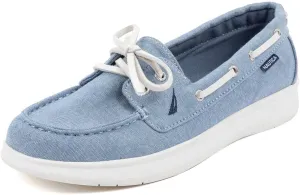 Nautica Women's Casual Boat Shoes, Moc-Toe Loafers with Cushioned Insole, Deck Fashion Sneaker
