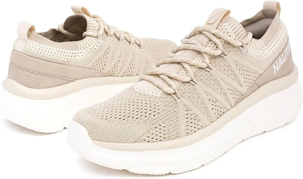 Nautica Women's Fashion Sneaker Lace-Up Running Shoe Casual Max Cushioning Walking Tennis Sneaker