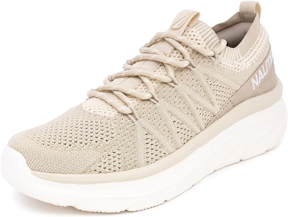 Nautica Women's Fashion Sneaker Lace-Up Running Shoe Casual Max Cushioning Walking Tennis Sneaker