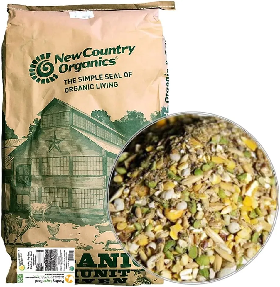New Country Organics | Classic Layer Feed for Laying Hens | Soy-Free | 17% Protein | Certified Organic and Non-GMO | 25 lbs