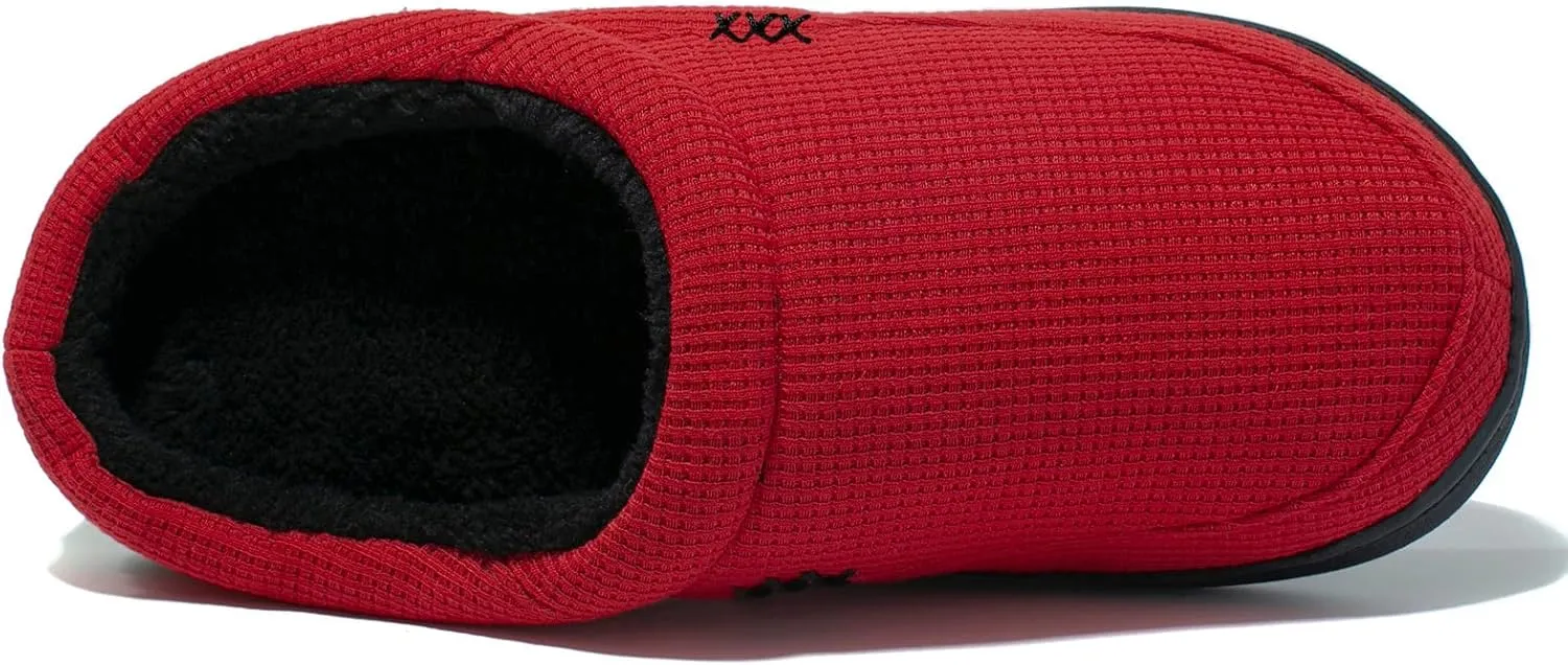 NewDenBer Men's Cozy Memory Foam Slippers Soft Slip on Indoor Outdoor Clog House Shoes