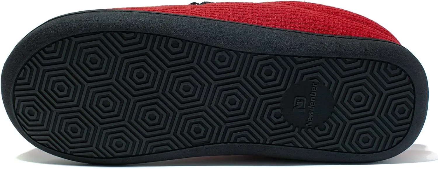NewDenBer Men's Cozy Memory Foam Slippers Soft Slip on Indoor Outdoor Clog House Shoes