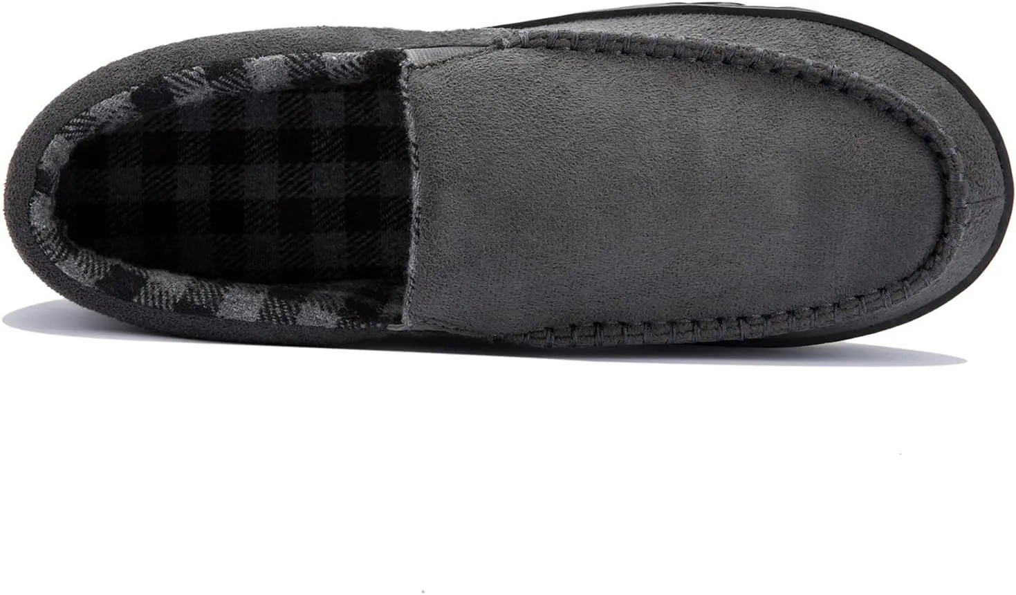 NewDenBer Men's Moccasin Slippers Warm Memory Foam Suede Soft Plush Lined Slip on Indoor Outdoor House Shoes